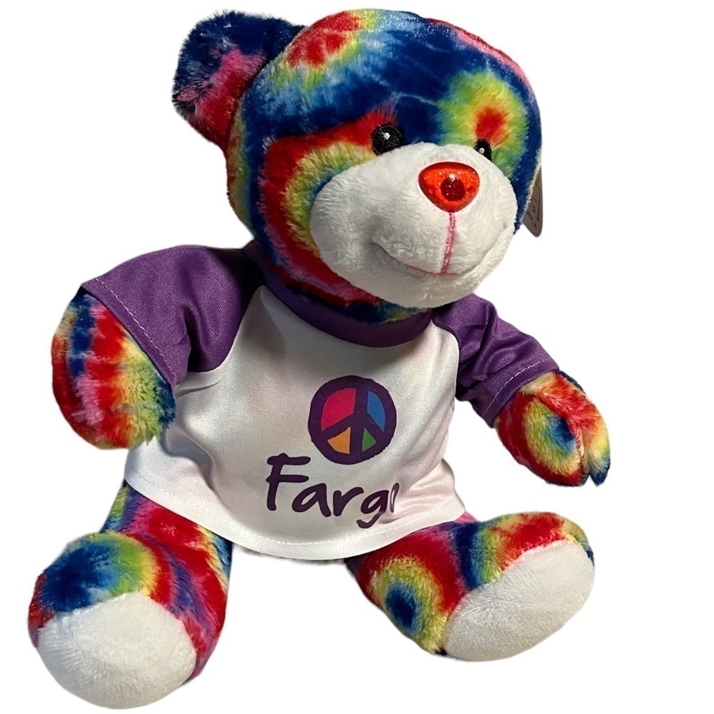 NWT Plushology Tie Die Bear Fargo